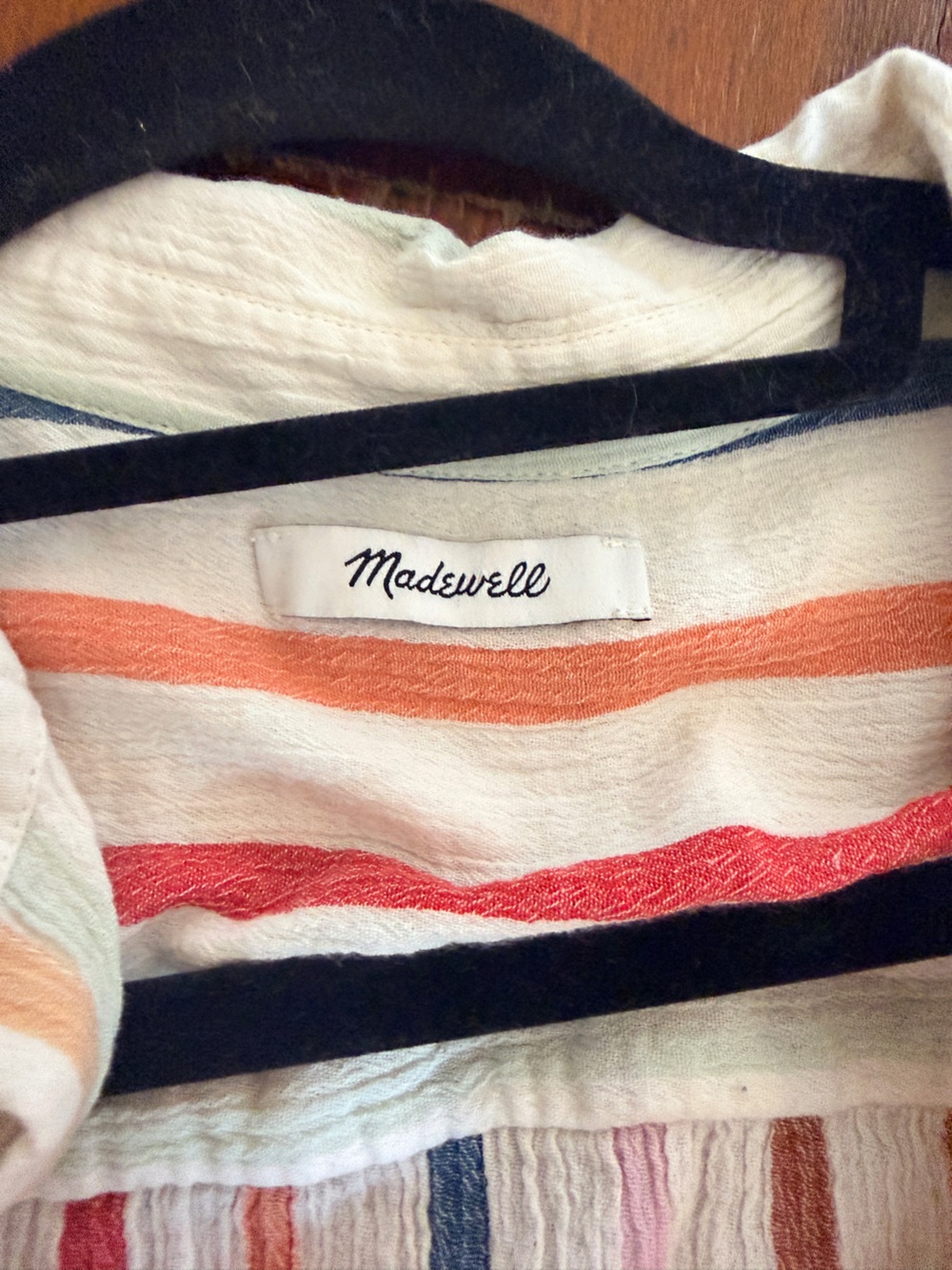Madewell Central Drapey Shirt - Multicolor Stripe - Picture 6 of 6